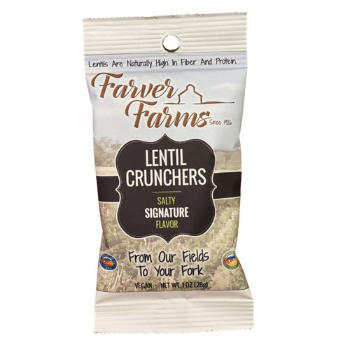 Farm2Me - Snacks - Farver Farms - Salty Lentil Crunchers - 100 x 1oz - Salty Lentil Crunchers - 100 x 1oz - CRSFL100