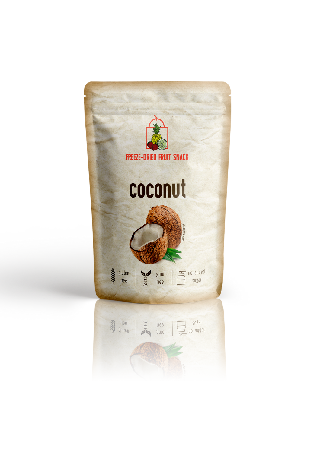 Freeze-Dried Coconut Snack Pouch by The Rotten Fruit Box