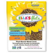Load image into Gallery viewer, Girl Meets Dirt - Ella&#39;s Flats Sesame All-Seed Savory Crisp - Smallwares | Delivery near me in ... Farm2Me #url#
