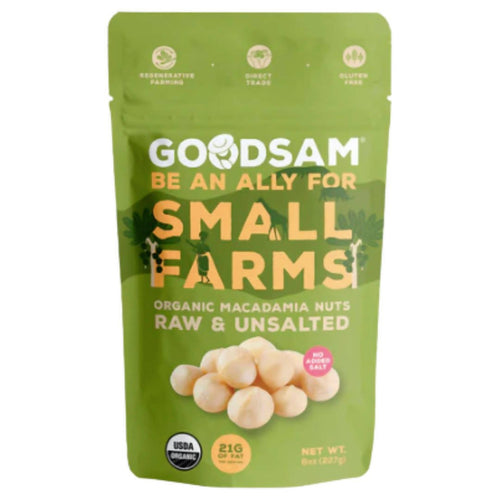 GoodSAM Foods - GoodSam Macadamia Nuts, Raw & Unsalted, Organic Bags - 12 bags x 8 oz - Snacks | Delivery near me in ... Farm2Me #url#