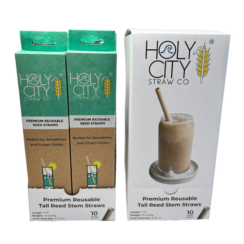 Holy City Straw Company - Tall Reed Stem Drinking Straws | Inner pack | 20 x 10ct. Boxes by Holy City Straw Company - | Delivery near me in ... Farm2Me #url#