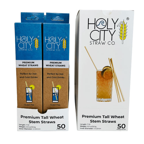 Holy City Straw Company - Tall Wheat Drinking Straws | Inner Pack | 10 x 50ct. Boxes by Holy City Straw Company - | Delivery near me in ... Farm2Me #url#