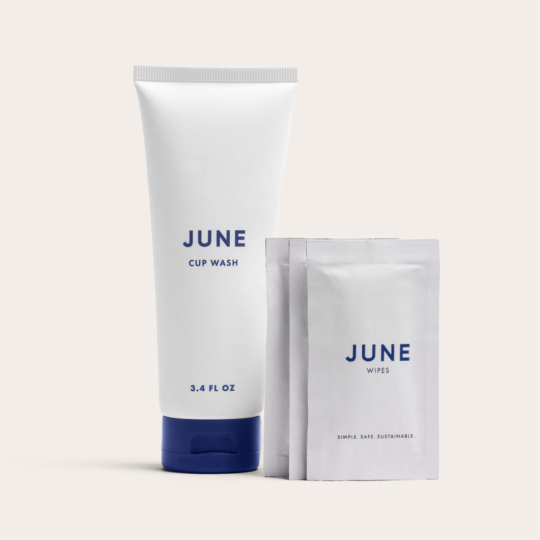 June Compact JUNE | The Original June Menstrual Cup Cup Cleaning Travel Kit – Farm2Me