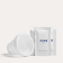 Load image into Gallery viewer, JUNE | The Original June Menstrual Cup - Sanitizer + Wipe Bundle by JUNE | The Original June Menstrual Cup - | Delivery near me in ... Farm2Me #url#
