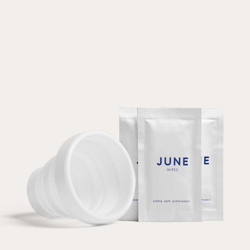 JUNE | The Original June Menstrual Cup - Sanitizer + Wipe Bundle by JUNE | The Original June Menstrual Cup - | Delivery near me in ... Farm2Me #url#