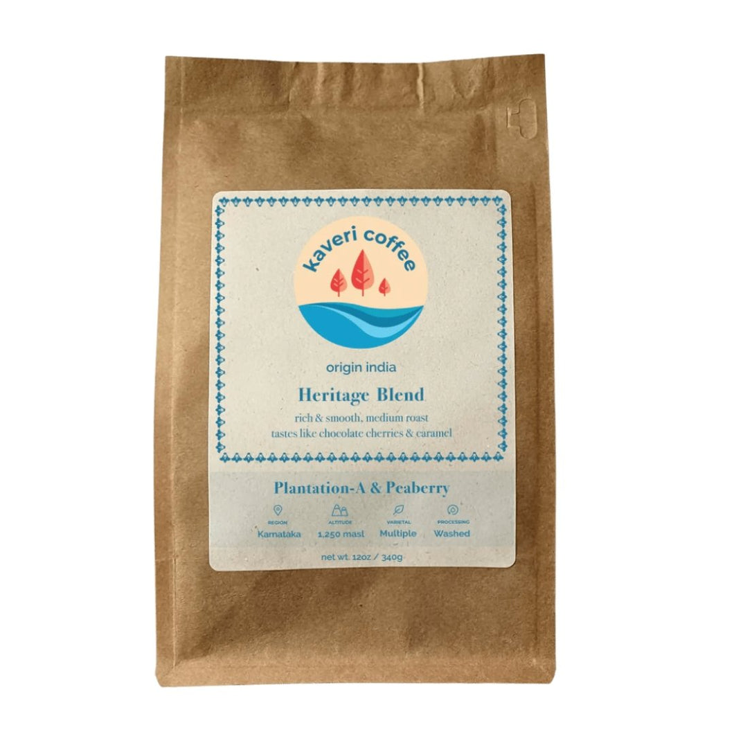Kaveri Coffee - Blend - Heritage - Medium Roast (Whole Beans) Bags - 6 bags x 12oz - Beverage | Delivery near me in ... Farm2Me #url#