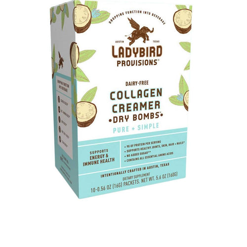 Ladybird Provisions, LLC - Collagen Creamer (Dairy-Free), Pure + Simple Dry Bomb Packets - 6 Boxes x 10 Packets - Dairy | Delivery near me in ... Farm2Me #url#