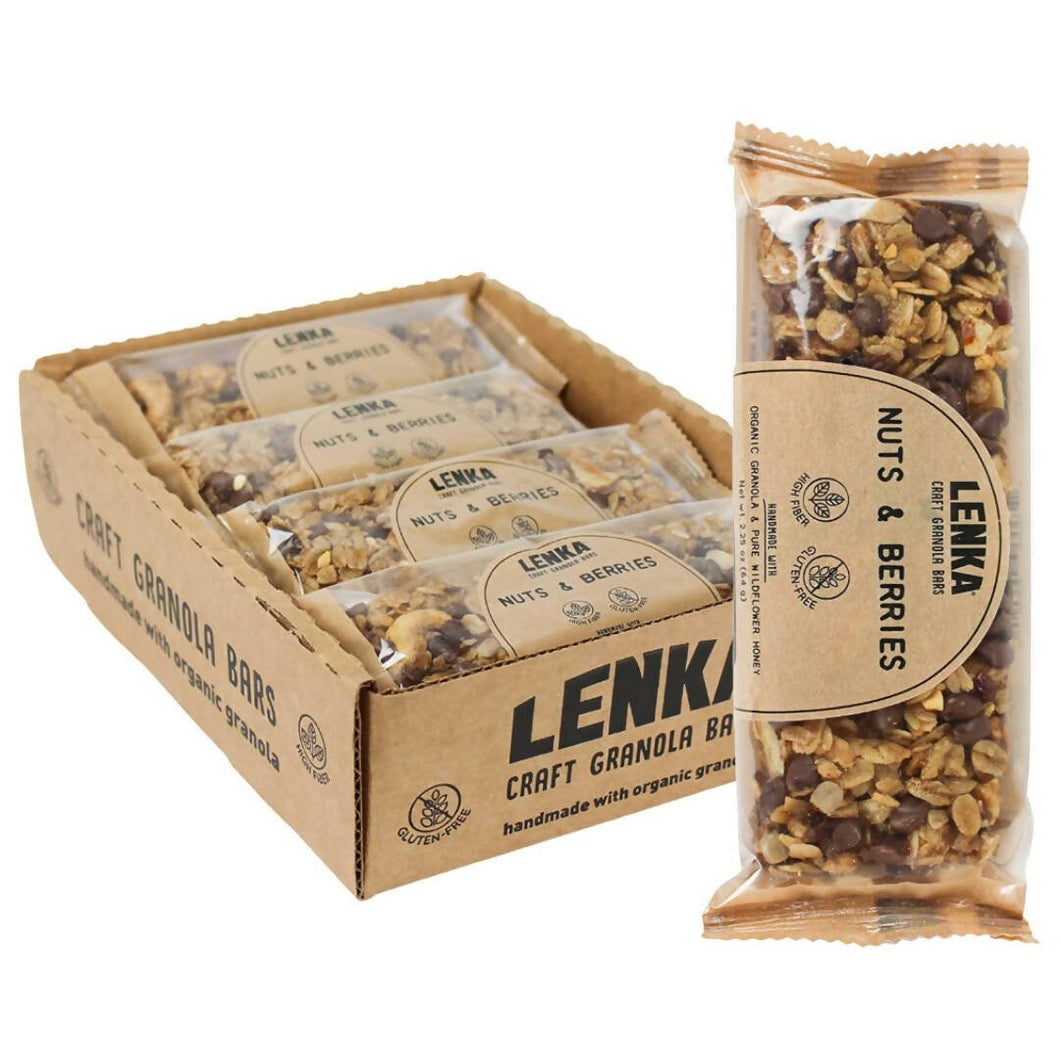 Lenka Bars Nuts and Berries Granola Bars - 96 bars x 2.25oz case