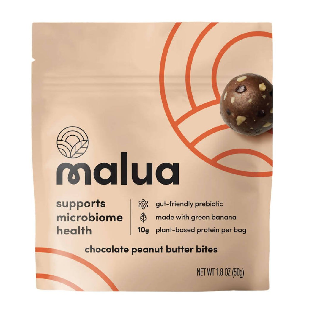 Malua Prebiotic Organic Gut Healthy Vegan Keto Friendly, Low Carb Chocolate Peanut Butter Bites - 8-Bags Pack - Malua | Farm2Me Wholesale