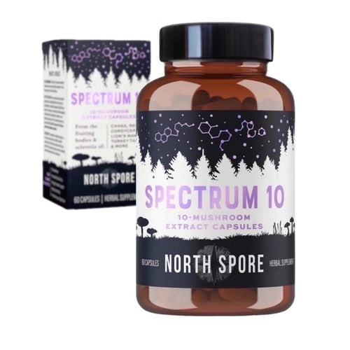 North Spore - Organic ‘Spectrum 10’ Multi-Mushroom Extract Capsules by North Spore - | Delivery near me in ... Farm2Me #url#