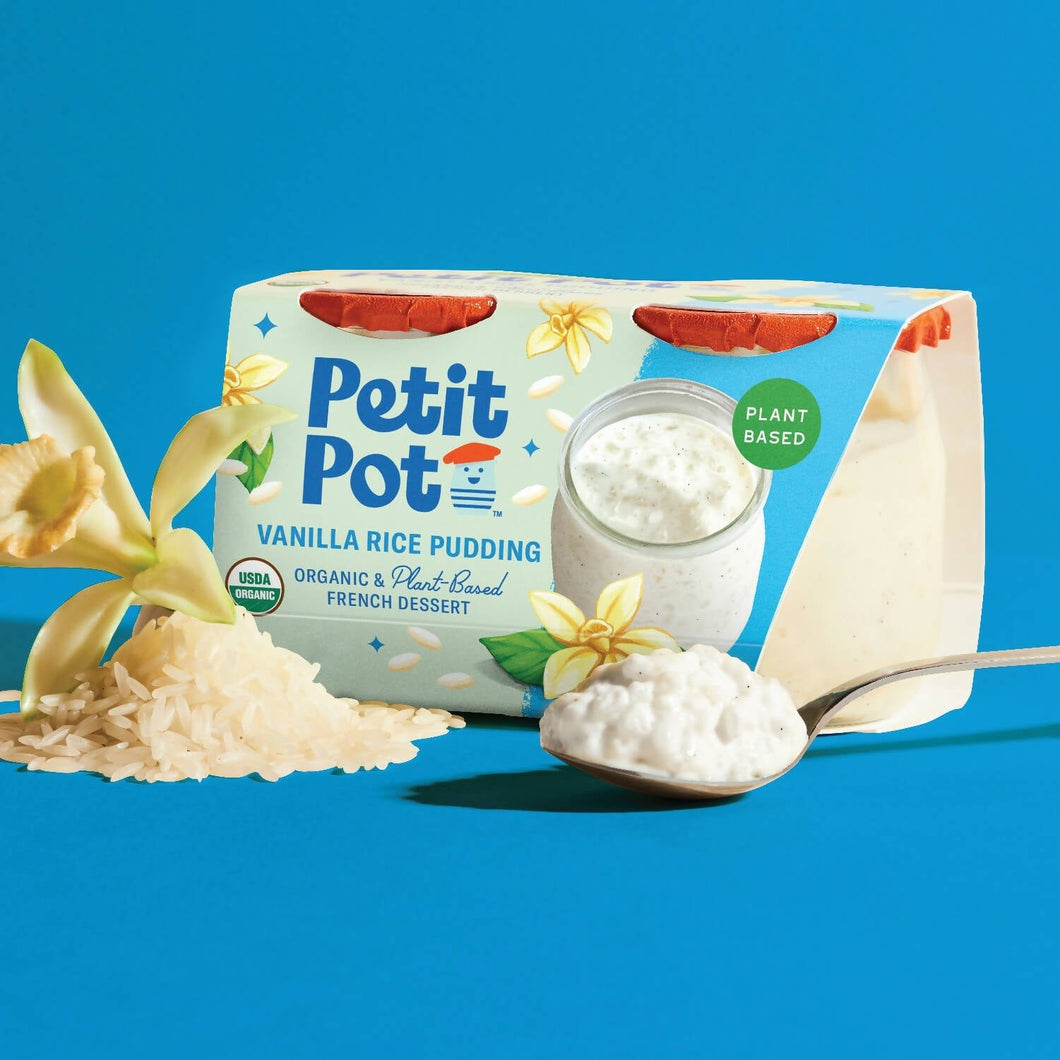 Petit Pot Rice Pudding Organic Plant-Based French Dessert Wholesale - 2-Jar Packs x 600 Packs (1/4 Pallet)