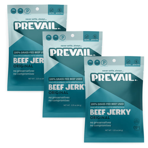 PREVAIL Jerky - Prevail Jerky Beef Jerky, Original 100% Grass Fed - 3 Bags x 2.25 oz - Meat | Delivery near me in ... Farm2Me #url#