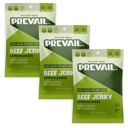 PREVAIL Jerky - Prevail Jerky Lemongrass Beef Jerky, 100% Grass Fed - 3 Bags x 2.25 oz - Meat | Delivery near me in ... Farm2Me #url#
