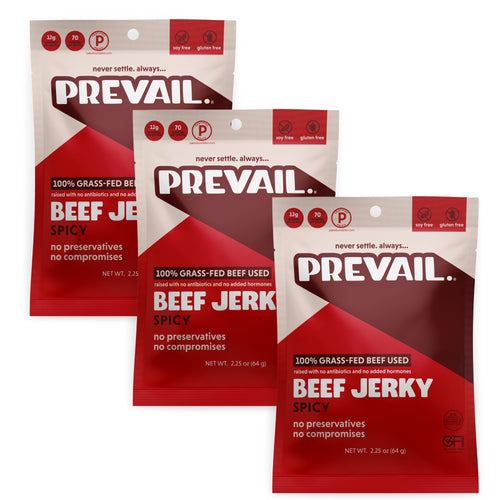 PREVAIL Jerky - Prevail Jerky Spicy Beef Jerky, 100% Grass Fed - 3 Bags x 2.25 oz - Meat | Delivery near me in ... Farm2Me #url#