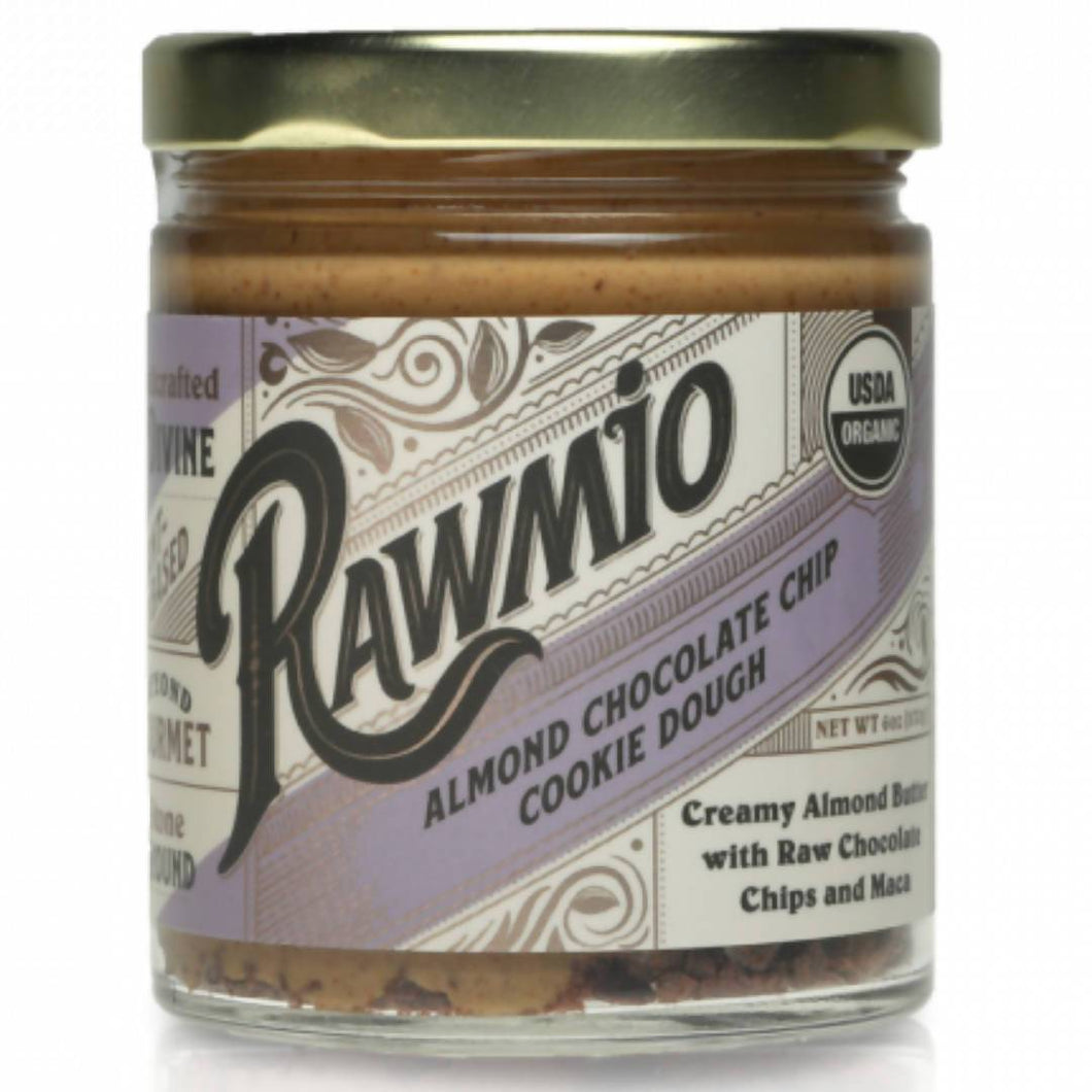 Rawmio Organic Cookie Dough Spread Almond Chocolate Chip - 12 Jars x 6oz