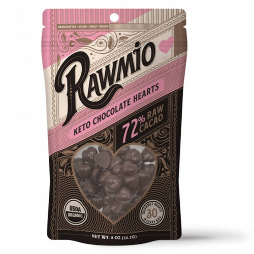 Rawmio Raw Organic Keto Chocolate Hearts, Mini Heart Chocolates - 18 Bags x  2oz, Rawmio Chocolate, Wholesale Delivery near me in  Snacks