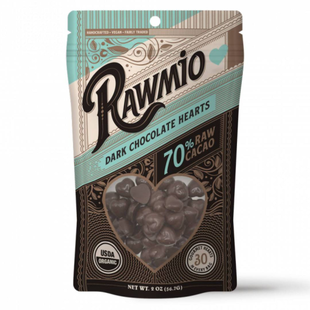 Rawmio Raw Chocolate Hearts Pouches - 18 x 2oz