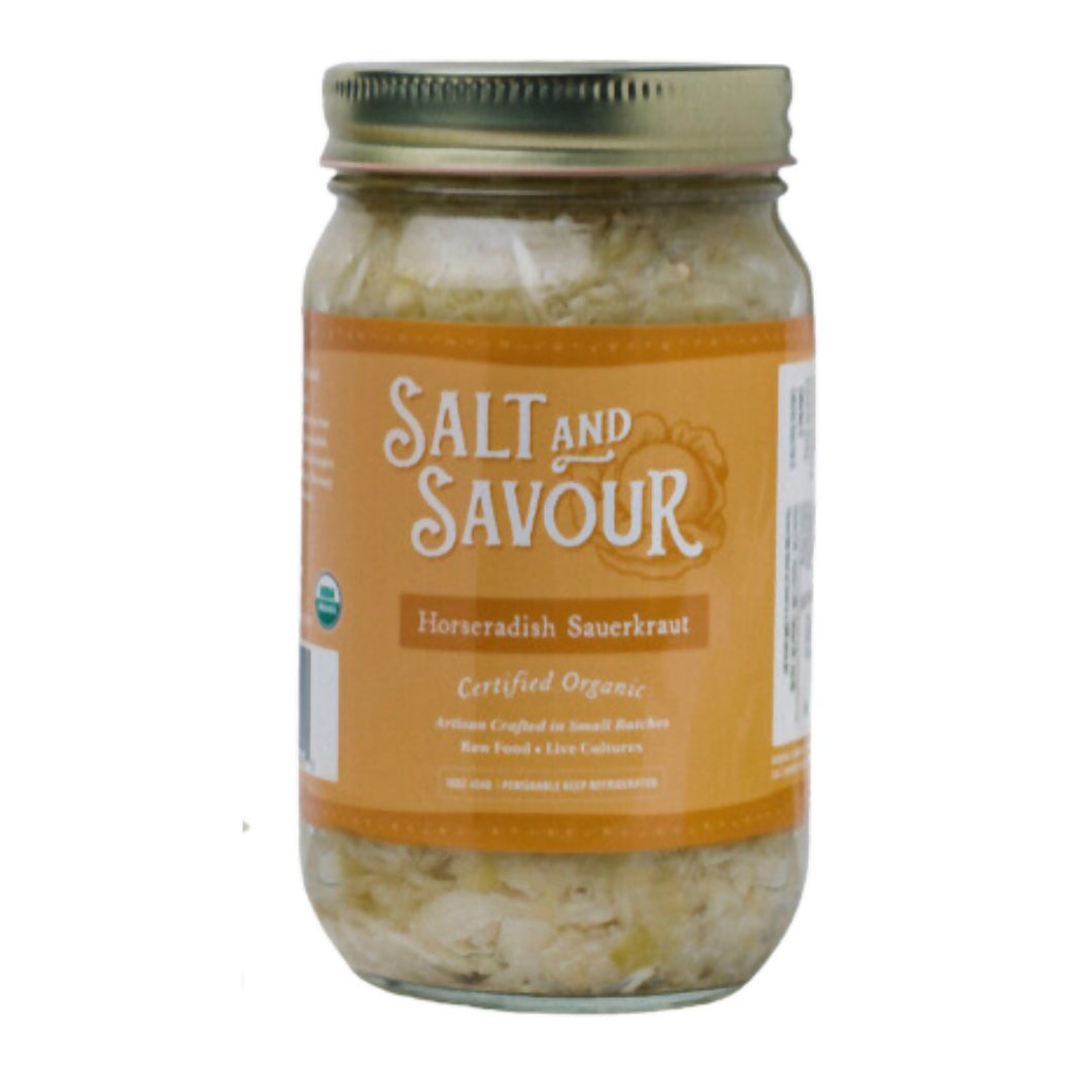 Salt and Savour Sauerkraut with Horseradish, Organic