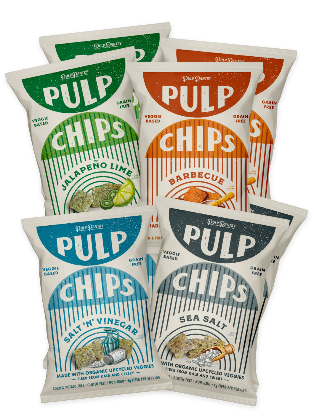 Pulp Pantry The Shark Tank Chips Variety Pack - 8 Bags x 5oz