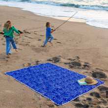 Load image into Gallery viewer, Shwally - For Home and Play - The Shwally Picnic Blanket - Wavy Rainbows by Shwally - For Home and Play - | Delivery near me in ... Farm2Me #url#
