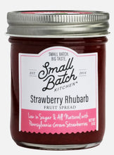Load image into Gallery viewer, Small Batch Kitchen Strawberry Rhubarb Fruit Spread Jars - 12 jars x 8 oz
