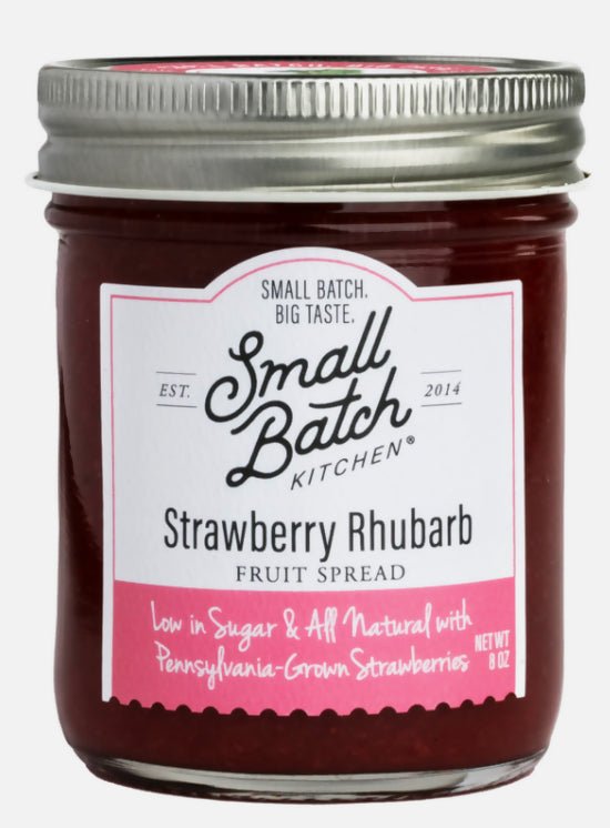 Small Batch Kitchen Strawberry Rhubarb Fruit Spread Jars - 12 jars x 8 oz