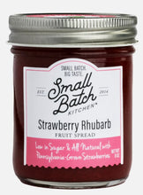 Load image into Gallery viewer, Small Batch Kitchen Strawberry Rhubarb Fruit Spread Jars - 6 jars x 8 oz
