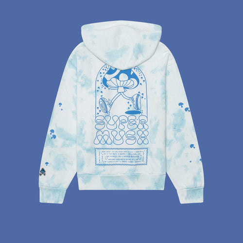 SuperMush - SuperBlue Tie Dye Hoodie by SuperMush - | Delivery near me in ... Farm2Me #url#