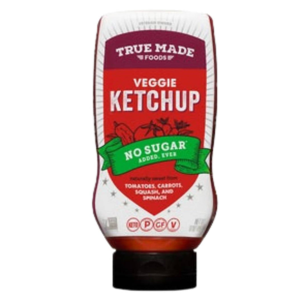 Veggie Ketchup Squeeze Bottles, No Sugar Added Vegetable Ketchup - 6 x 17oz