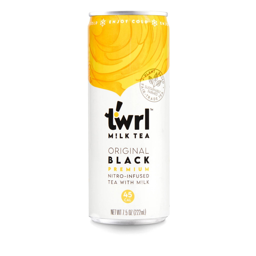 Twrl Original Black Milk Tea Cans - 12 x 7.5oz