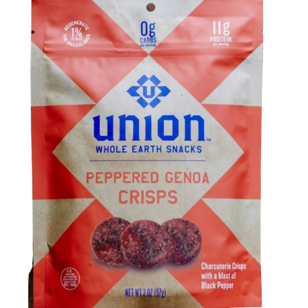 Peppered Genoa Charcuterie Crisps Bags - 12 x 2.0oz