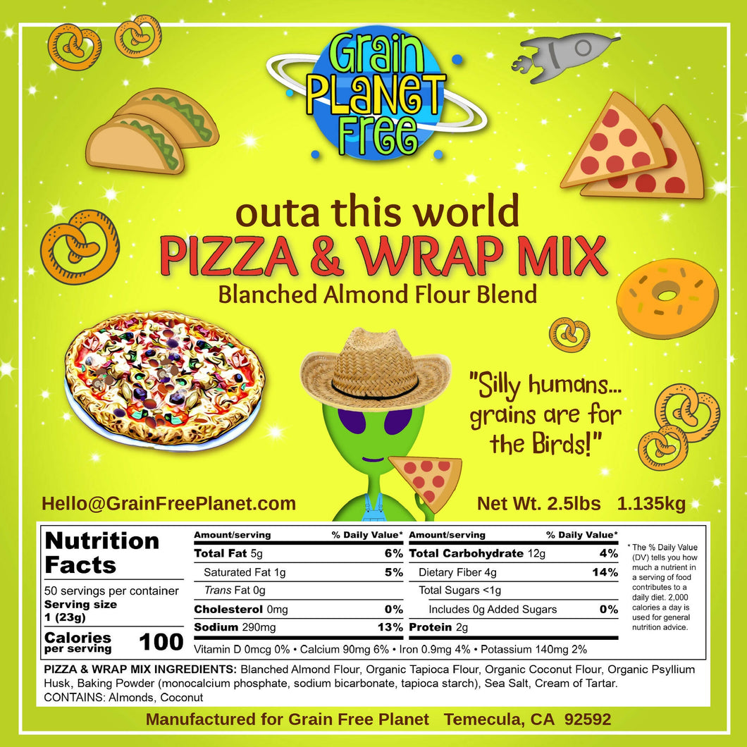 Grain Free Planet Keto Multi-Use Pizza & Wraps Mix